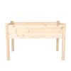 Raised Garden Bed Wood Patio Elevated Planter Box Kit with Stand for Outdoor Backyard Greenhouse