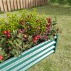 Metal Raised Garden Bed, Rectangle Raised Planter 4×2×1ft for Flowers Plants, Vegetables Herb Veezyo Green