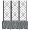 Garden Planter with Trellis Light Gray 47.2"x15.7"x53.5" PP