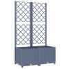 Garden Planter with Trellis Dark Gray 31.5"x15.7"x53.5" PP