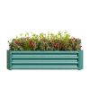 Metal Raised Garden Bed, Rectangle Raised Planter 4×2×1ft for Flowers Plants, Vegetables Herb Veezyo Green