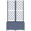 Garden Planter with Trellis Dark Gray 31.5"x15.7"x53.5" PP