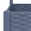 Garden Planter with Trellis Dark Gray 47.2"x15.7"x53.5" PP