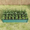 Raised Garden Bed Outdoor, 6×3×1ft , Metal Raised Rectangle Planter Beds for Plants, Vegetables, and Flowers - Green