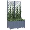 Garden Planter with Trellis Dark Gray 31.5"x15.7"x53.5" PP