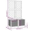 Garden Planter with Trellis Dark Gray 31.5"x15.7"x53.5" PP