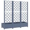 Garden Planter with Trellis Dark Gray 47.2"x15.7"x47.8" PP