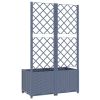 Garden Planter with Trellis Dark Gray 31.5"x15.7"x53.5" PP